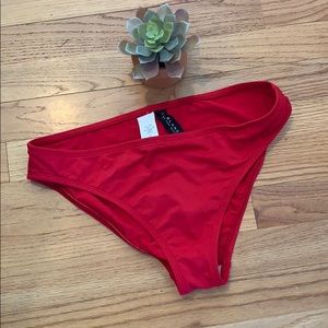 LA BLANCA Red Bikini Bottoms Size 10